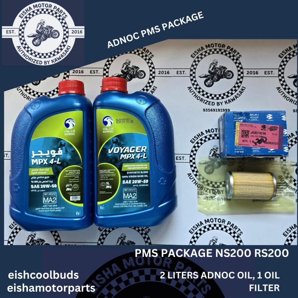 PMS Package Adnoc 20W50 2 Liters with Oil Filter Rouser NS200 RS200 ...