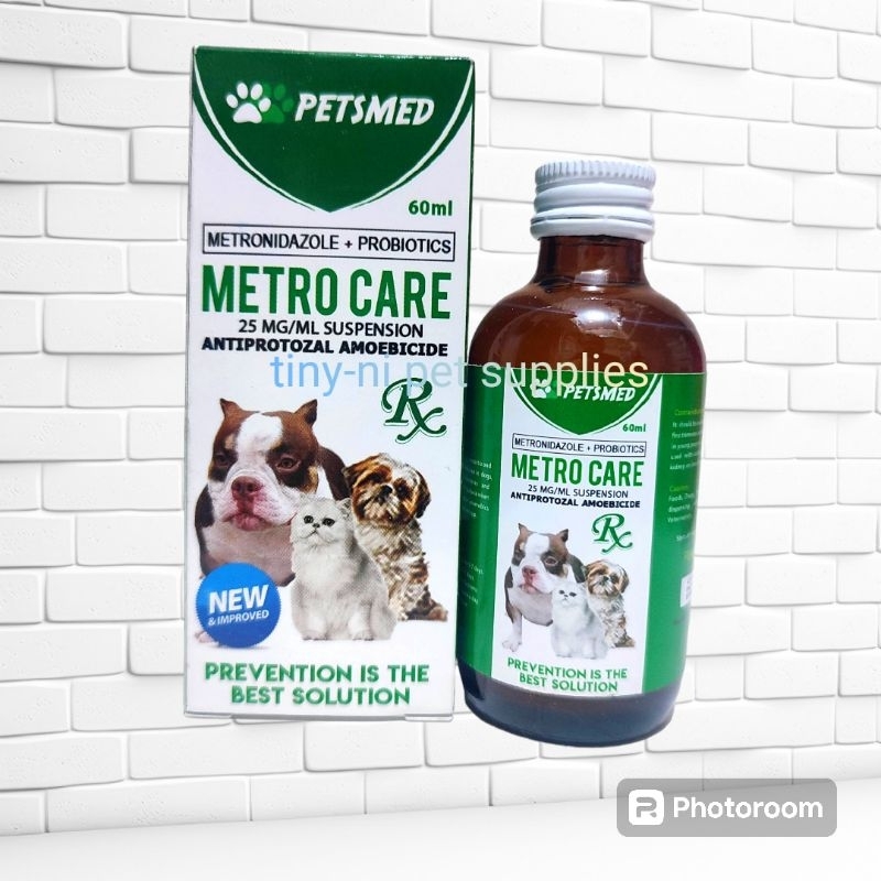 Metro Care Syrup (Metronidazole+Probiotics) for Pet Dog Cat|60ml ...