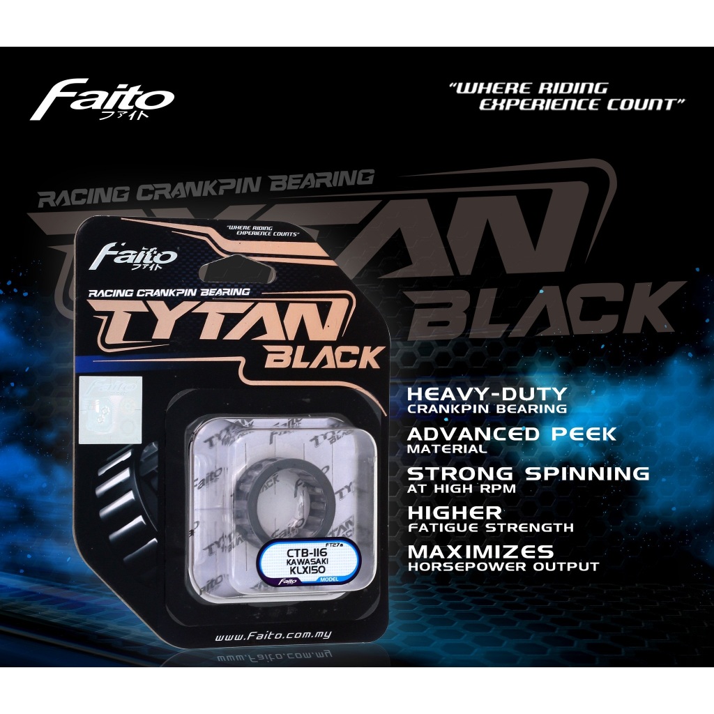 FAITO RACING CRANKPIN BEARING (TYTAN BLACK) | Shopee Philippines