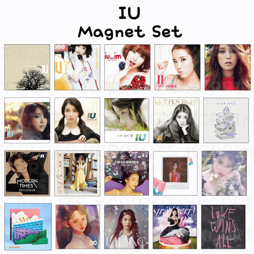 IU Discography Album Magnet Fanmade Concert Freebies Waterproof Lee