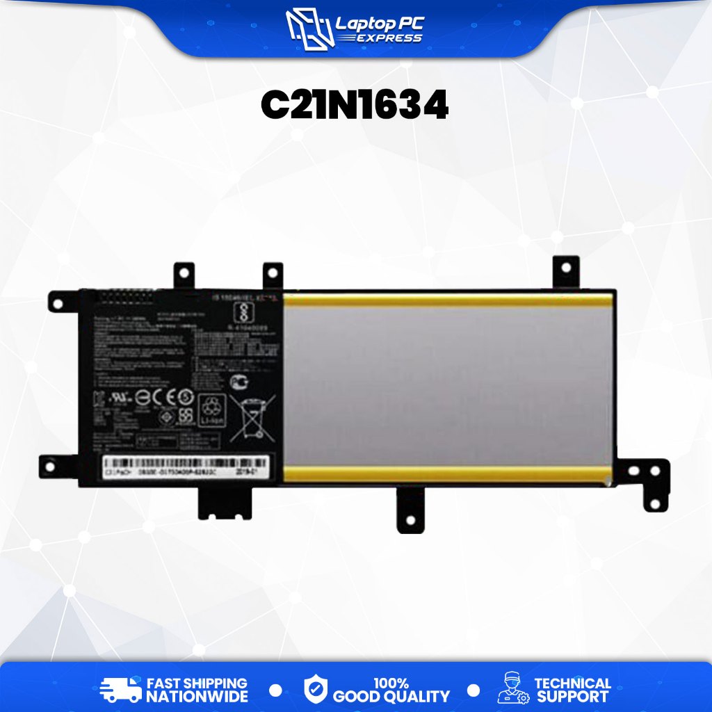 BLESYS C21N1634 Laptopaccu Voor ASUS VivoBook V587U, X542U, X542UA, X542UF, X542UN, X542UQ, X542UR, R542U-serie – 7,6V / 38Wh, Originele Vervanging
