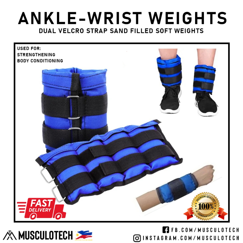 Ankle Wrist Iron Sand Bag Weights High quality Adjustable Pair Set Leg Strap Strength Training Shopee Philippines
