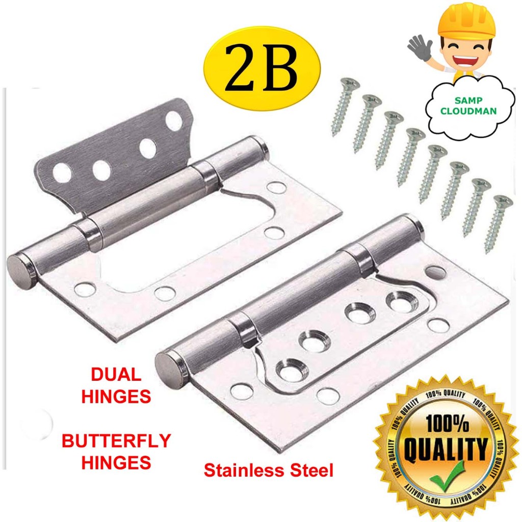 2B Stainless Dual Hinge Butterfly Hinges 4