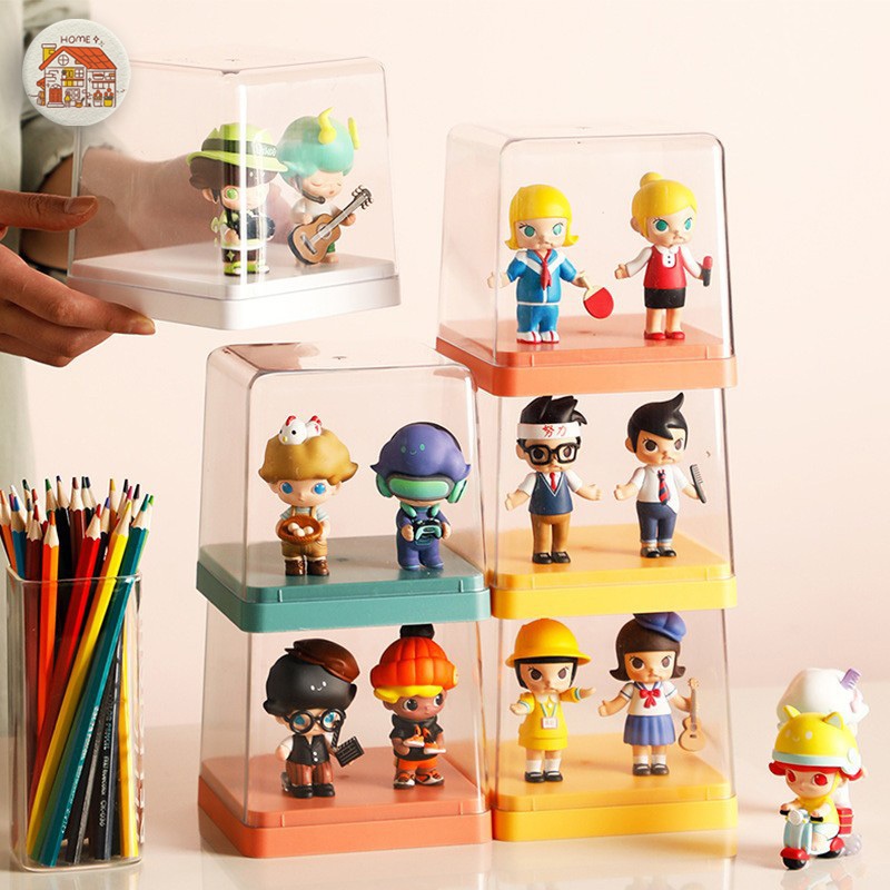 Acrylic display case collections stackable storage box blind box ...