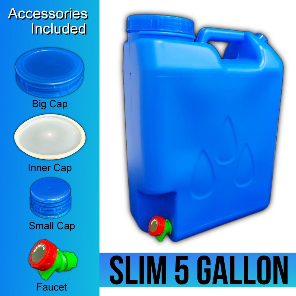 5 shops gallon slim water container for