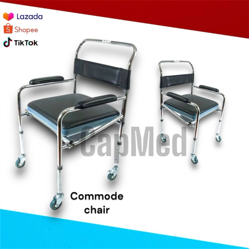Commode Chair with Wheels and Foam (Order Now Ship Tomorrow!) | Shopee ...