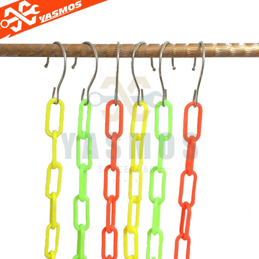 Large Metal and Plastic Loop Hanger Chain Colored Clothes Hanger ...