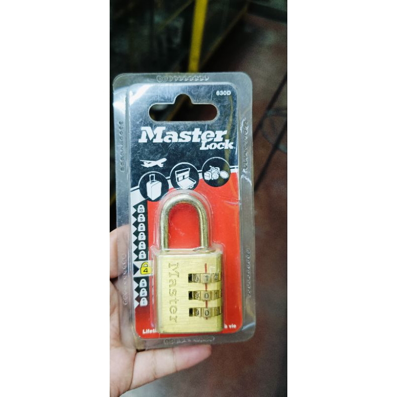 Master Lock Combination Padlock - 3-digit Resettable 620D/630D ( 20mm ...