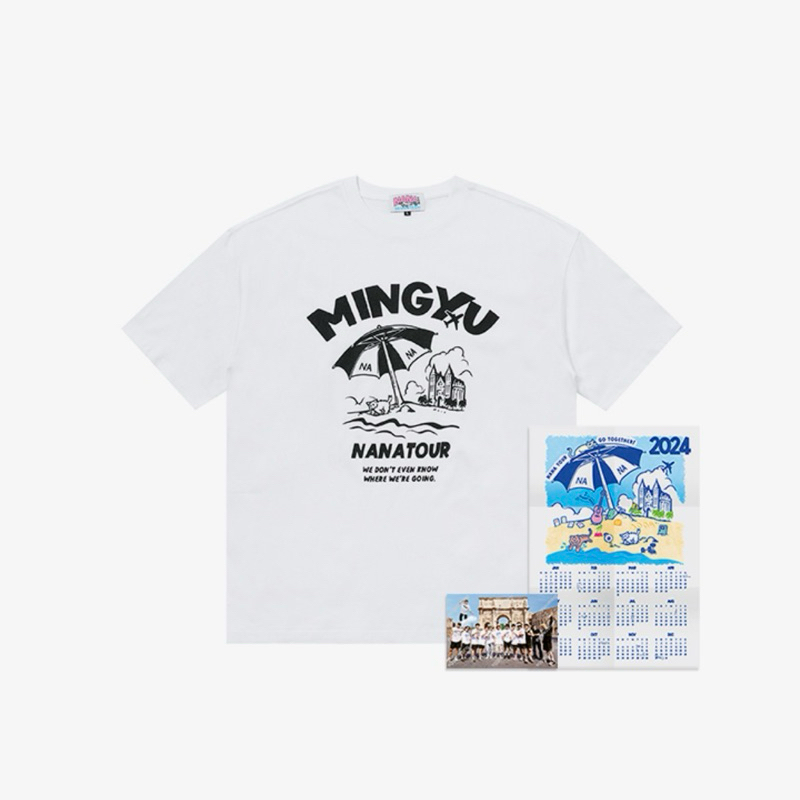 SEVENTEEN Nana Tour official merxh - Mingyu T-Shirt Italy ver Calendar ...