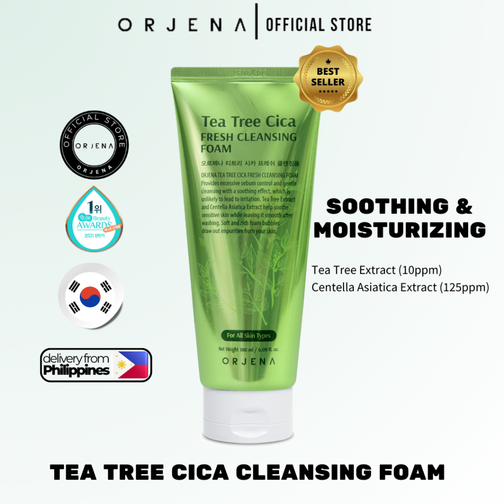 Orjena Tea Tree Cica Fresh Cleansing Foam 180ml | Shopee Philippines