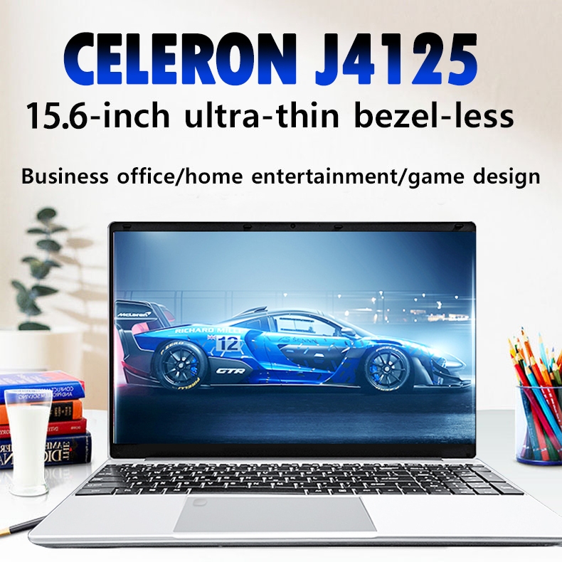 Laptop Intel Celeron J4125 15.6 Inch IPS Screen 12GB+512GB SSD Windows ...