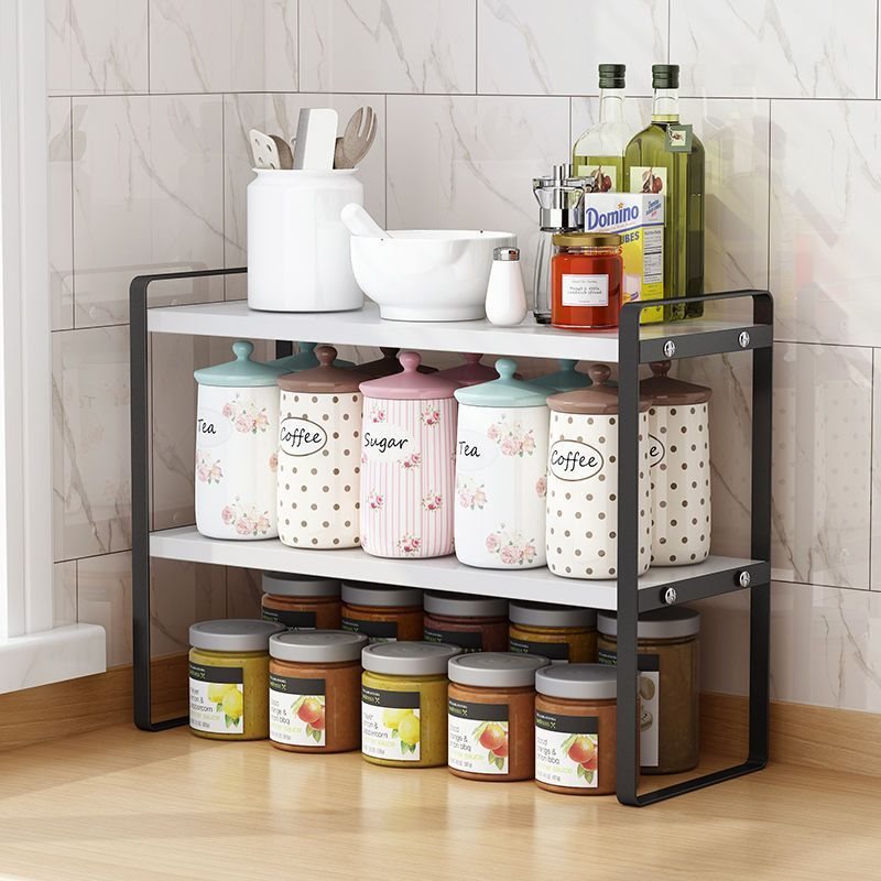 Kitchen Organizer Rack Condiments Organizer Desktop Storage Rack Spice ...