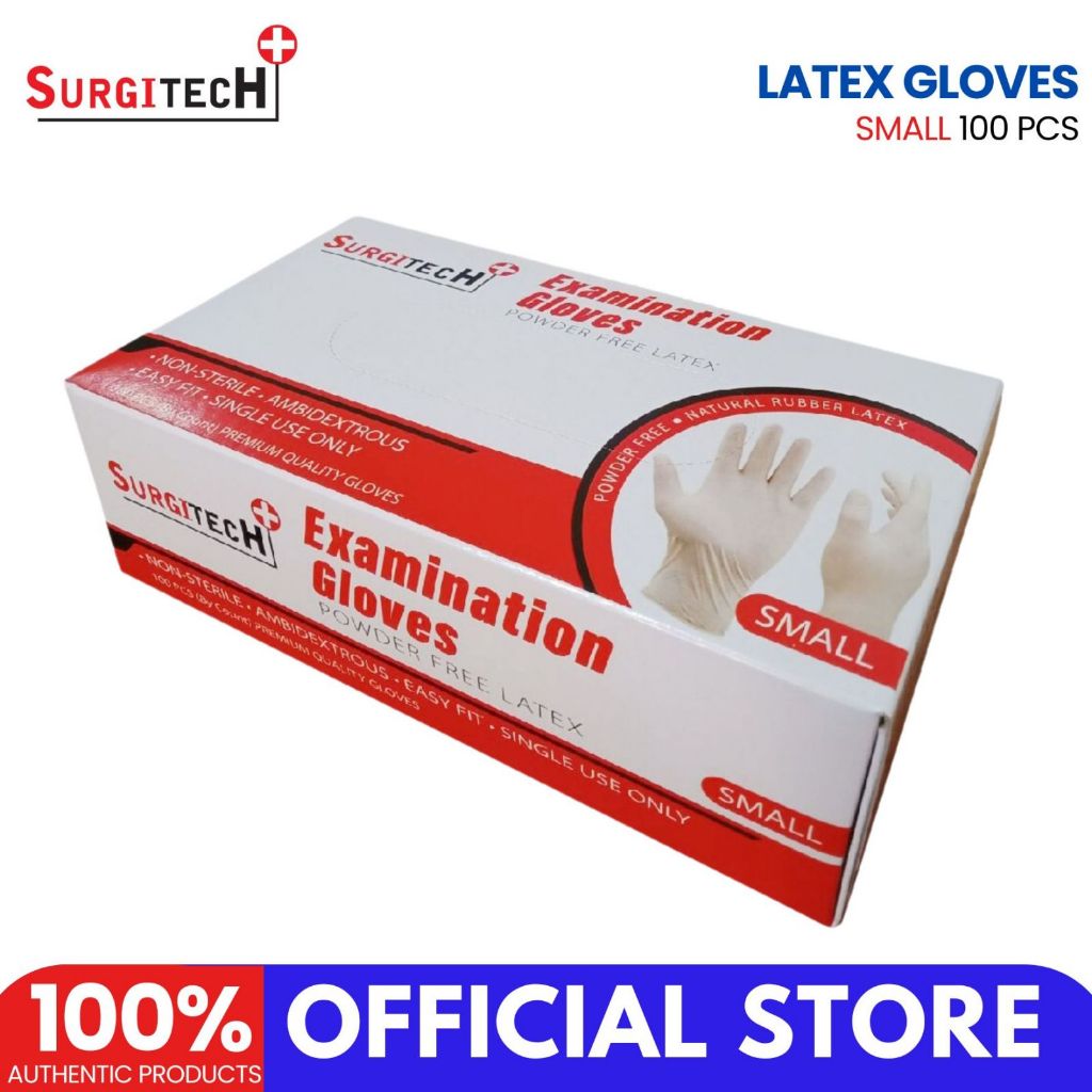 SURGITECH Latex Gloves Box of 100
