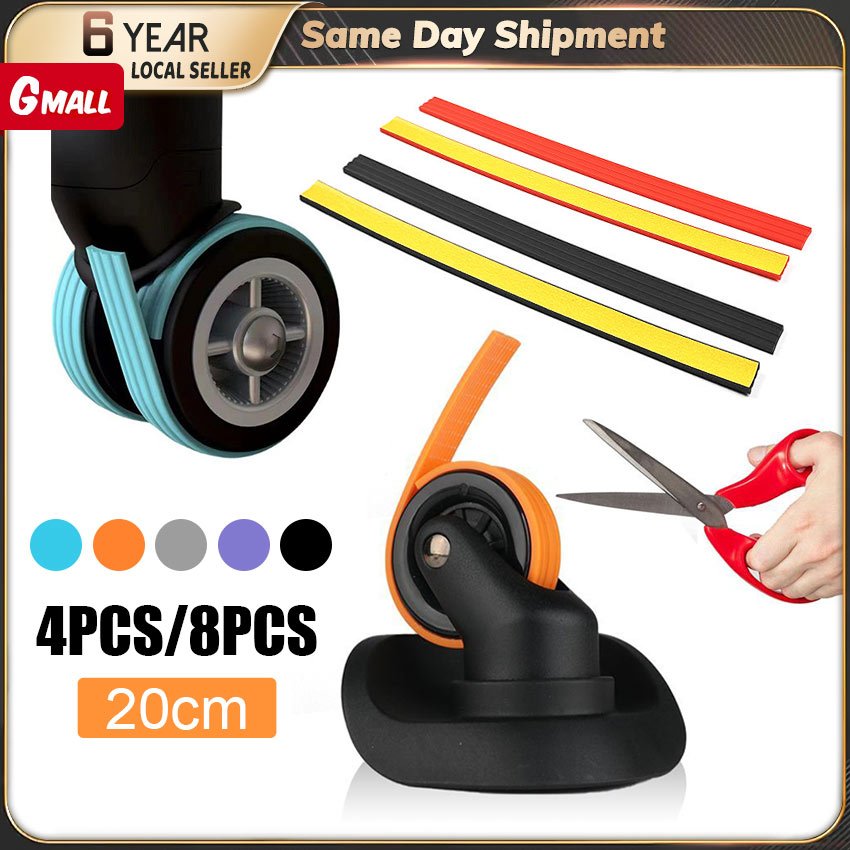 【Fast Delivery】 Silicone Luggage Wheel Soundproof Sticker Wear ...
