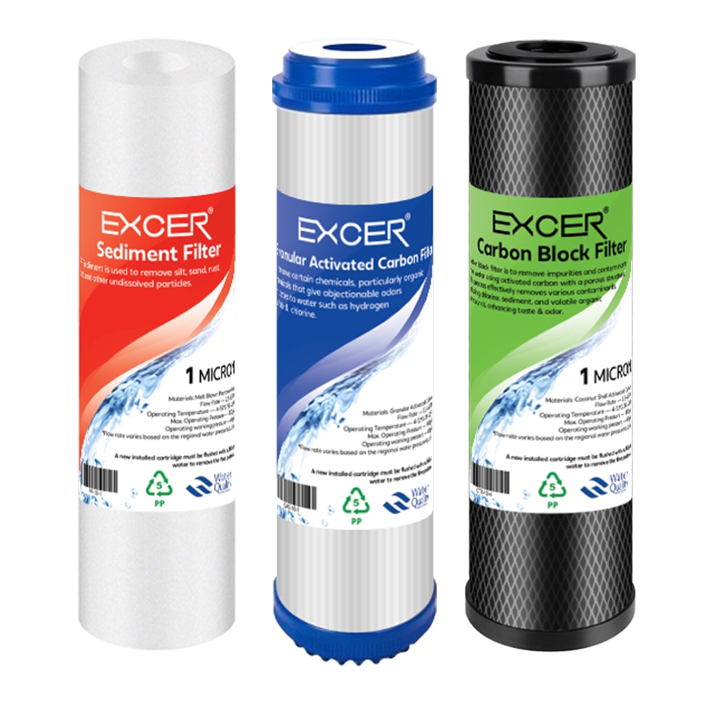 4-Stufen Umkehrosmose Filter Set - PP Sediment & Aktivkohle Filter Für Reines Trinkwasser