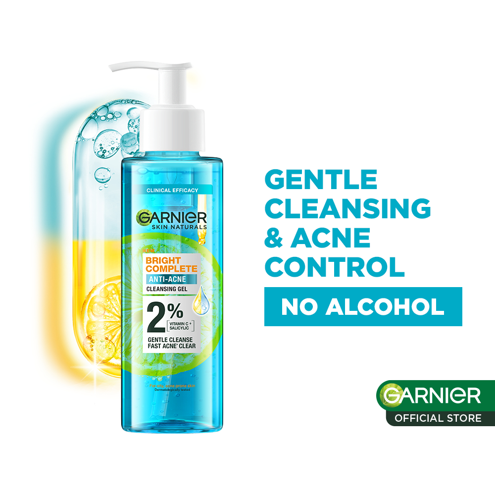 Garnier Bright Brightening Anti Acne Gel Garnier Facial Wash With