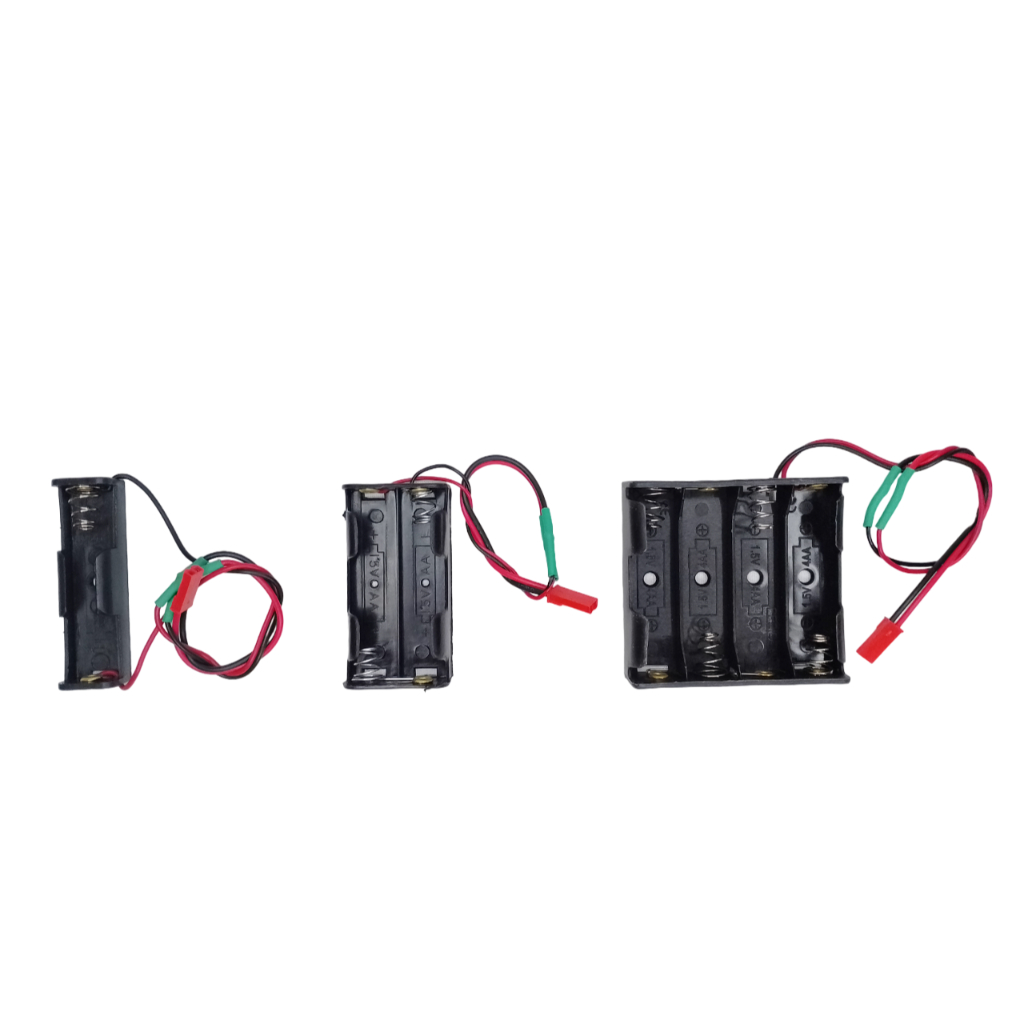C1202-12 RC Battery Holder Case Box Pack 4 X AA Female JST 2 Pin Red - View #3