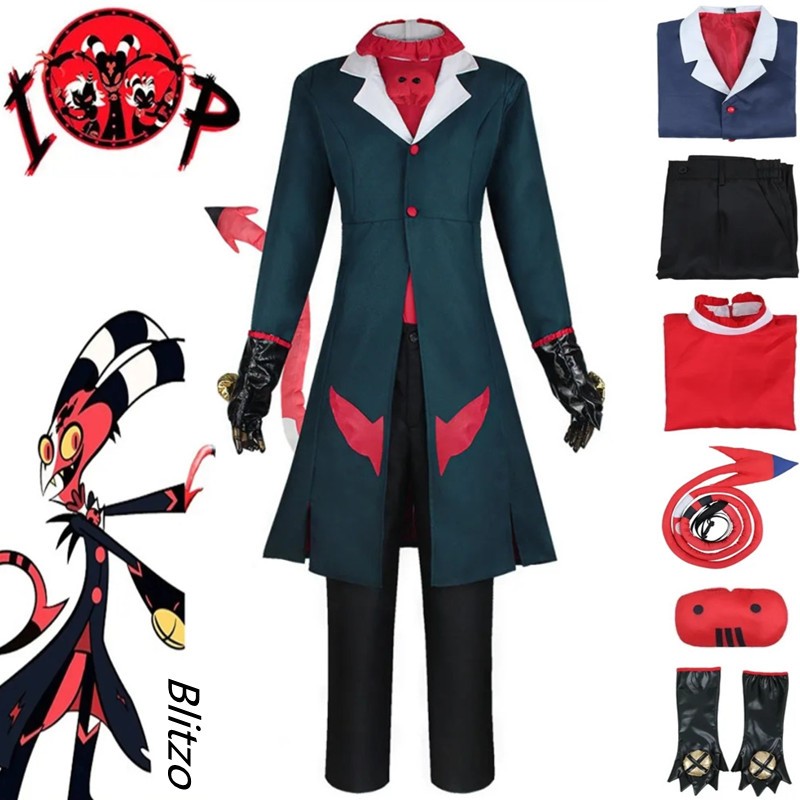 Anime Helluva Boss Blitzo Cosplay Costume Party Tail Full Set Uniform ...