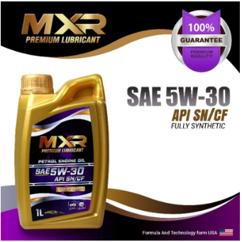 MXR PREMIUM LUBRICANT PETROL ENGINE OIL SAE 5W-30 API SN/CF- FULLY ...
