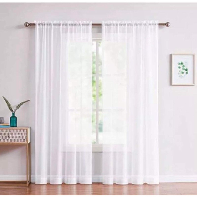 Hotel quality sheer window curtain ( rod pocket / no ring )curtains ...