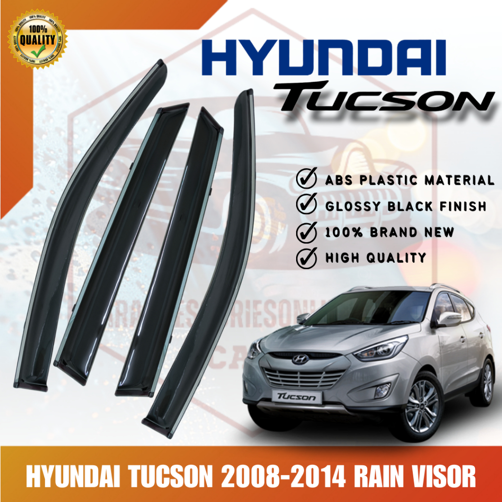 JDM Vent Window Visor 4pc Wind Deflector Fits Hyundai Tucson 10