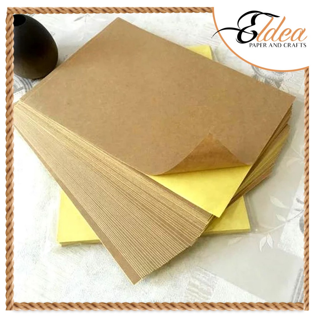 25/50/100pcs A4 Kraft Sticker 80gsm, Printable Paper, Labelling ...