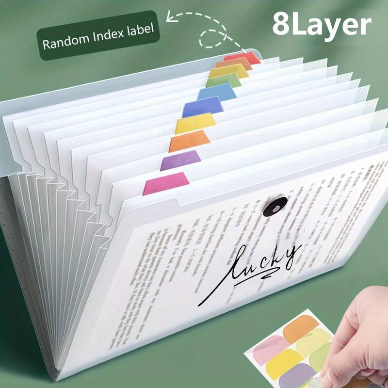 LUMISPARK ACCORDION Transparent Insert File Folder | Free Tags A4 ...