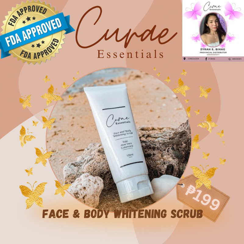 Curae Face and Body Whitening Scrub | Shopee Philippines