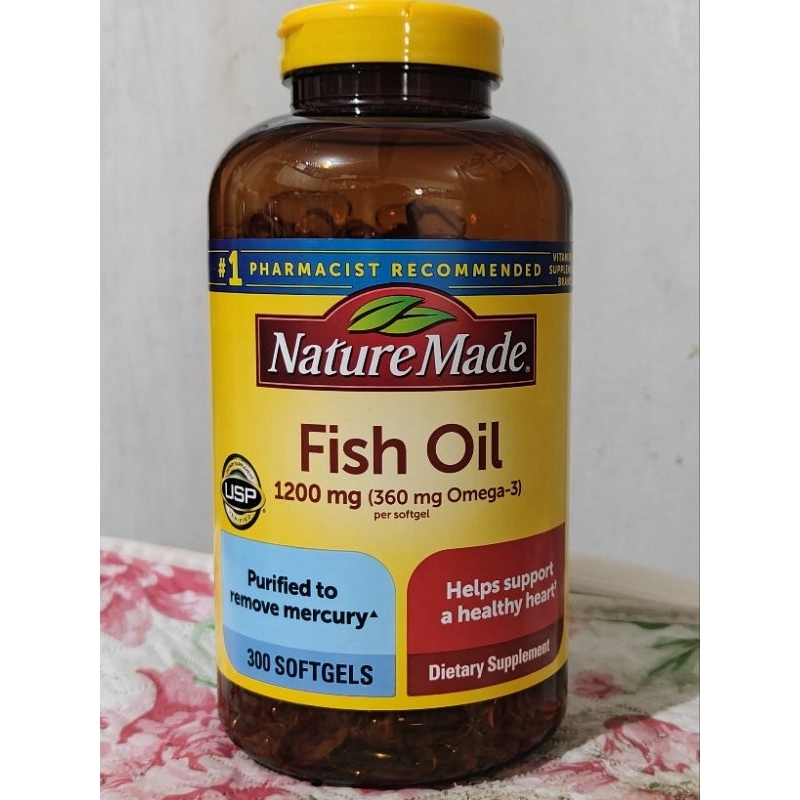 Nature Made Fish oil omega 3 300 softgel heart cholesterol blood