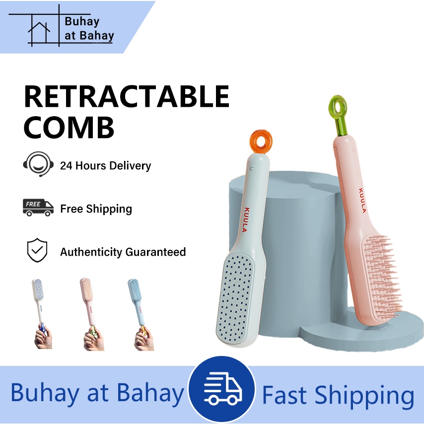 Portable Telescopic Comb For Womens Hair Scalp Cleaning Comb Home Anti ...