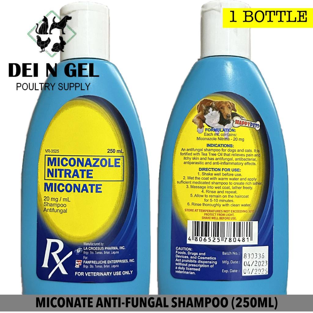 Miconazole Nitrate Miconate Shampoo for Dog Cat 250ml Shopee Philippines