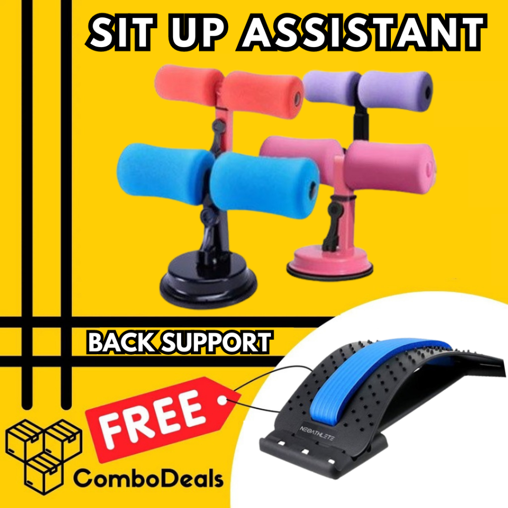 Sit-Ups Assistant Device Fitness Exercise Equipment Home Gym with FREE ...