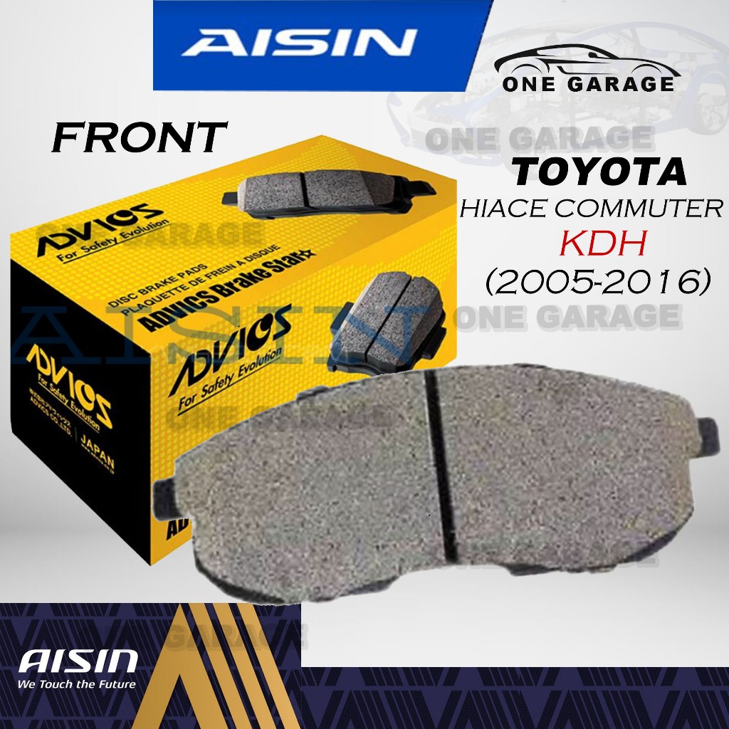 Brake Pad FRONT For TOYOTA HIACE COMMUTER KDH (2005-2016) 1set/4pcs ...