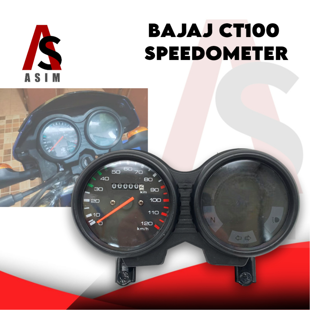 Asim Motorcycle Bajaj Ct100 Speedometer Gauge / Odometer | Shopee ...
