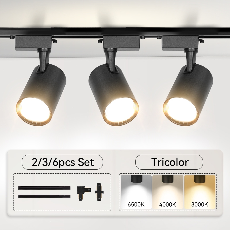 Whole Set Led Track Light Tricolor 12W 20W 30W 40W Spot Light Ceiling ...