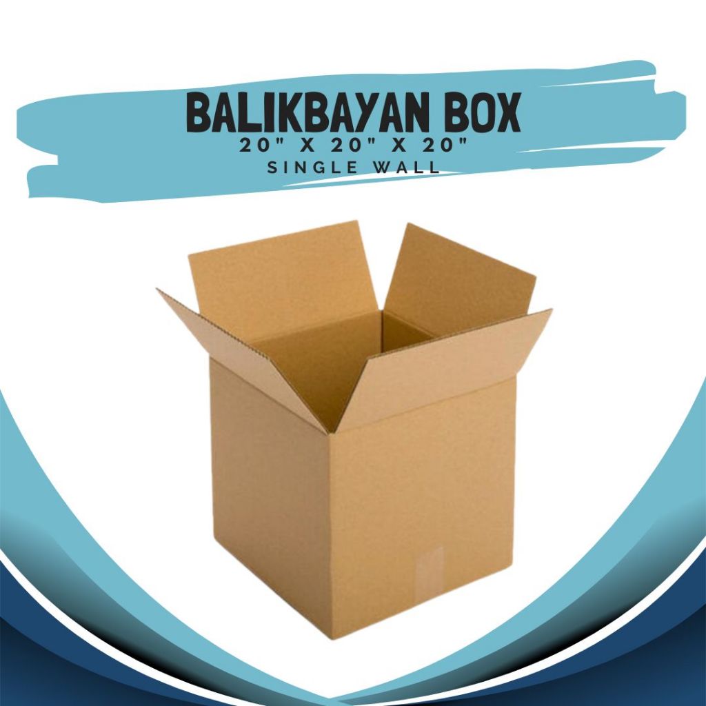 Balikbayan Box Single wall (20x20x20'') Sold Per Piece | Shopee Philippines