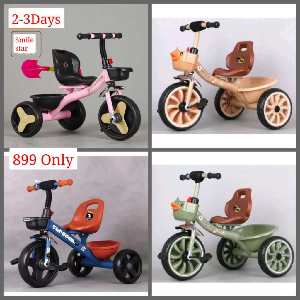 SMILE Bike for Kids Balancing Bike 3wheels With Back Support Kids Bike