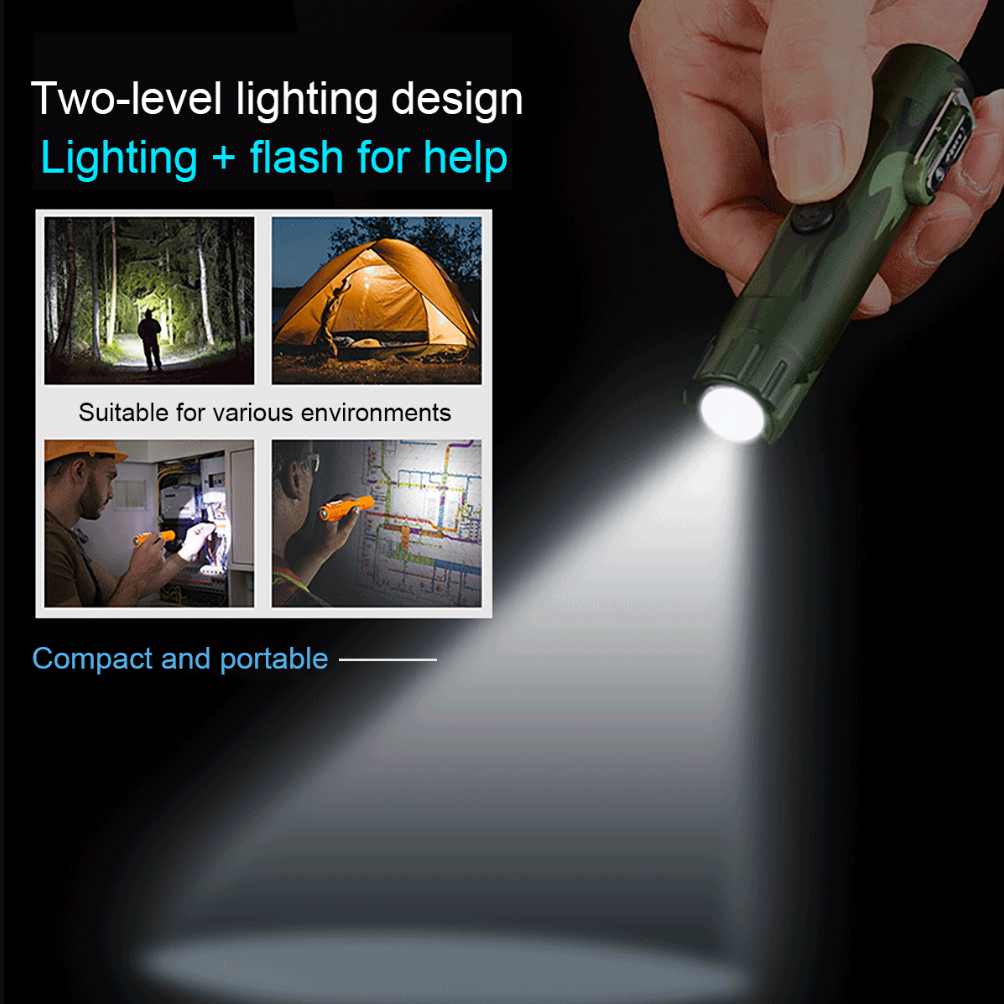 Multifunctional Double Arc Fflashlight with Compass Flashlight Distress ...