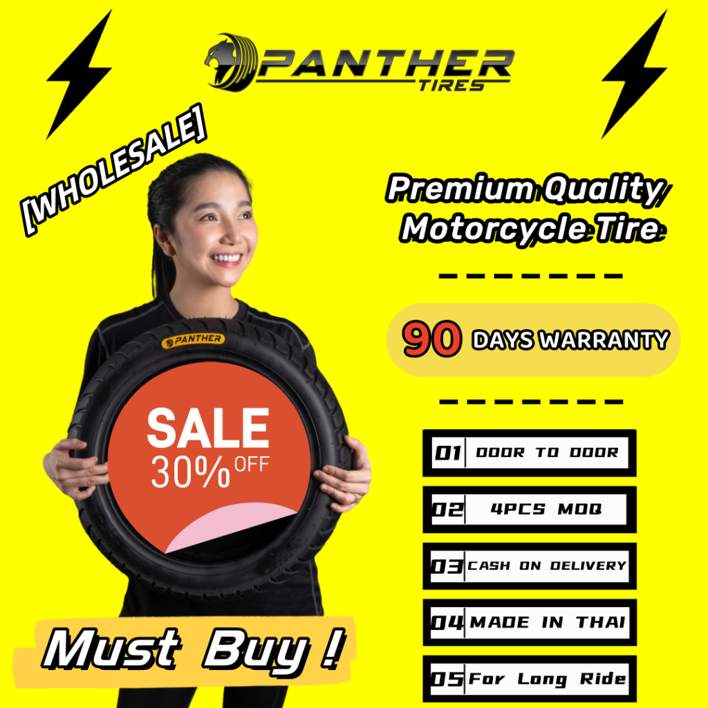 [90 DAYS WARRANTY] [WHOLESALE AVAILABLE] Panther Motorcycle Tires 100/