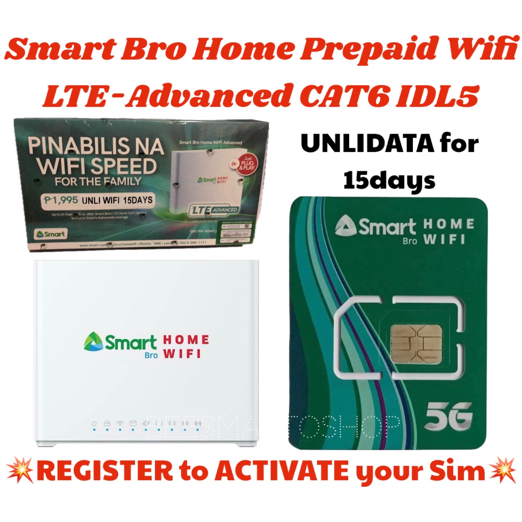 Smart Bro Pldt Home Prepaid Wifi Cat Evoluzn Fx Id L Shopee Philippines