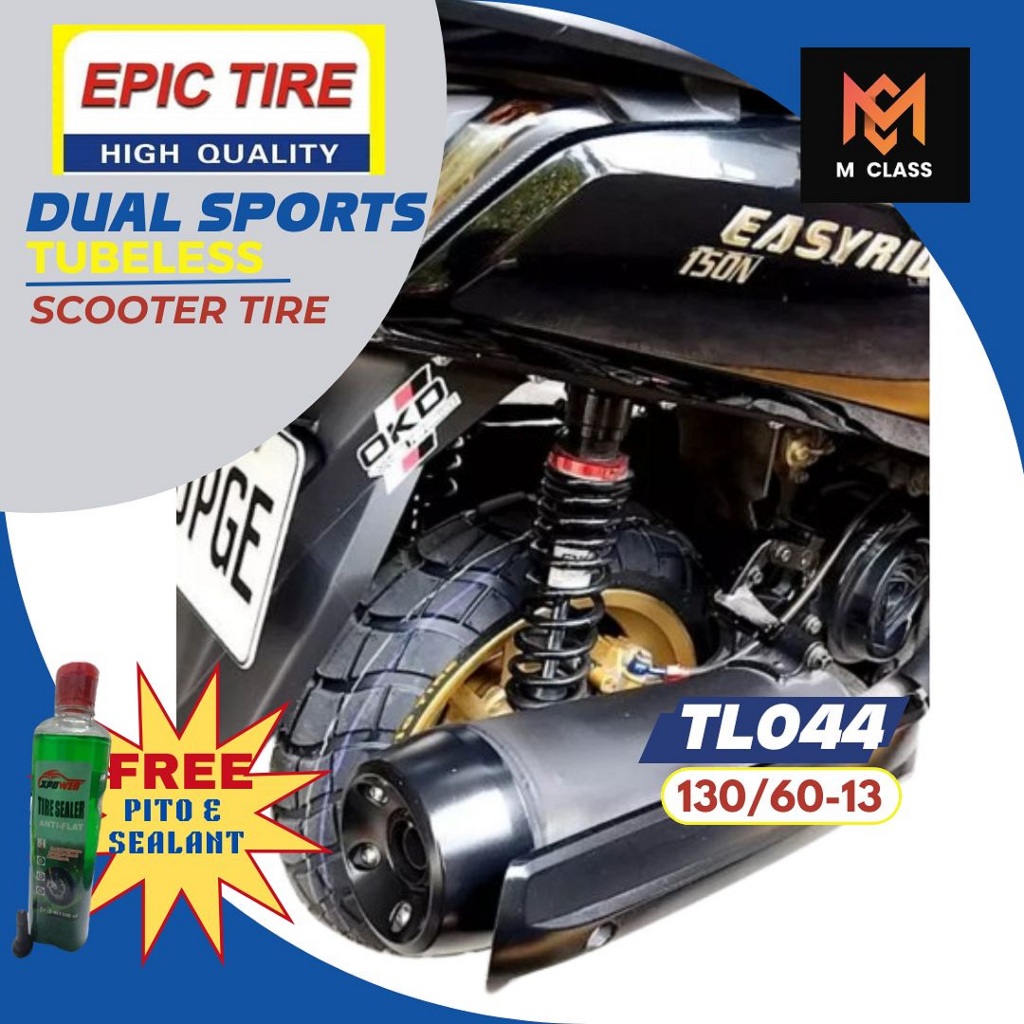 R13 TL044 DUAL SPORTS MOTORCYLE TIRE FOR HONDA ADV, NMAX, EASYRIDE -110 ...