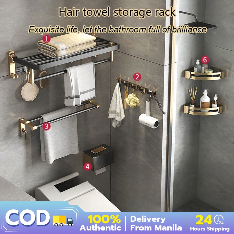 stainless bathroom organizer rack towel holder stand wall hanging ...
