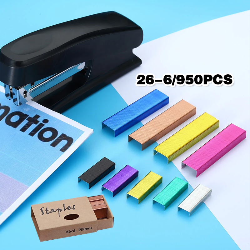 Color Standard Staples 1000Pcs Staples per Pack 26/6 Standard Staples 4 ...