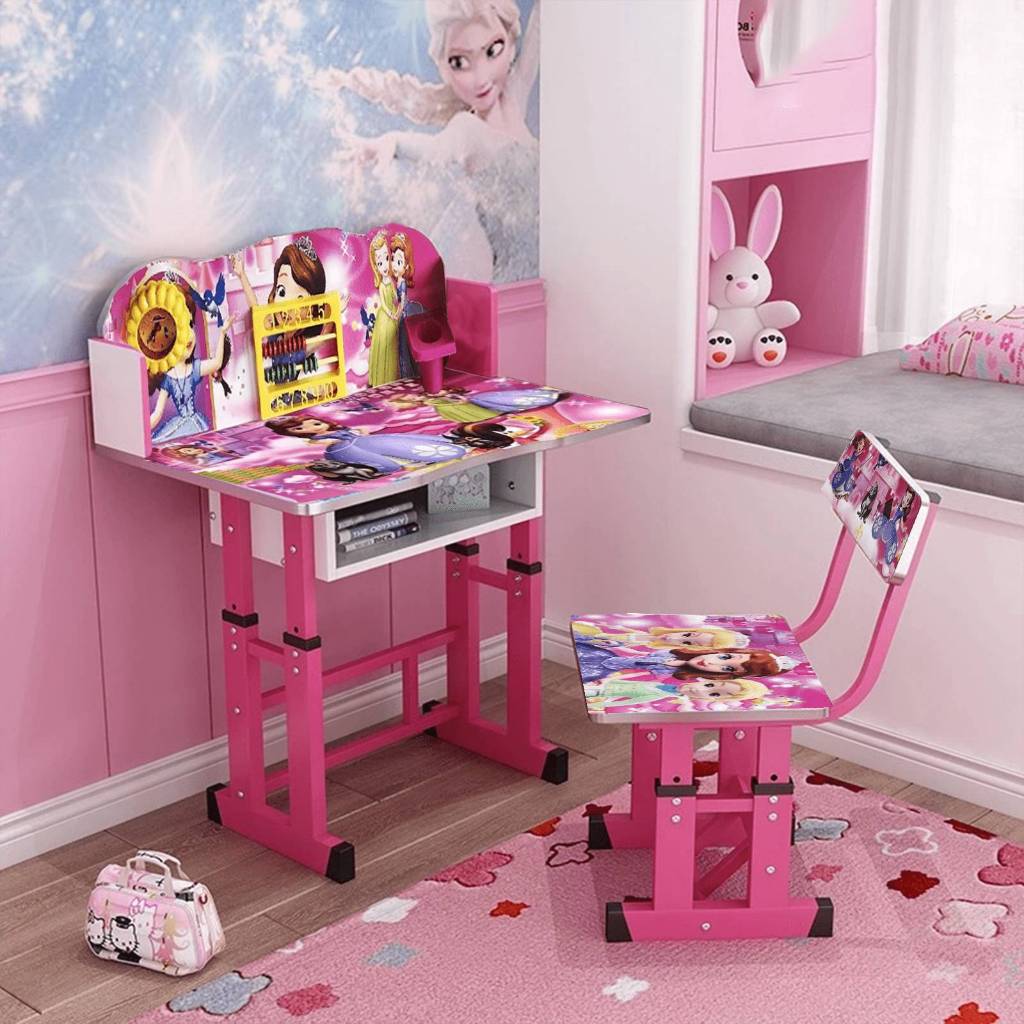 Barbie study table with chair best sale