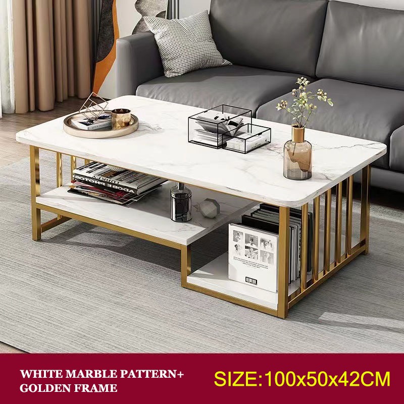 【COD】Coffee Table 2-Tier Center Table Side Table For Living Room Simple ...