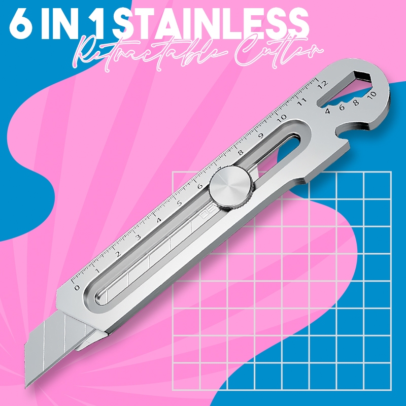 6-in-1 Stainless Heavy Duty Retractable Cutter | Shopee Philippines