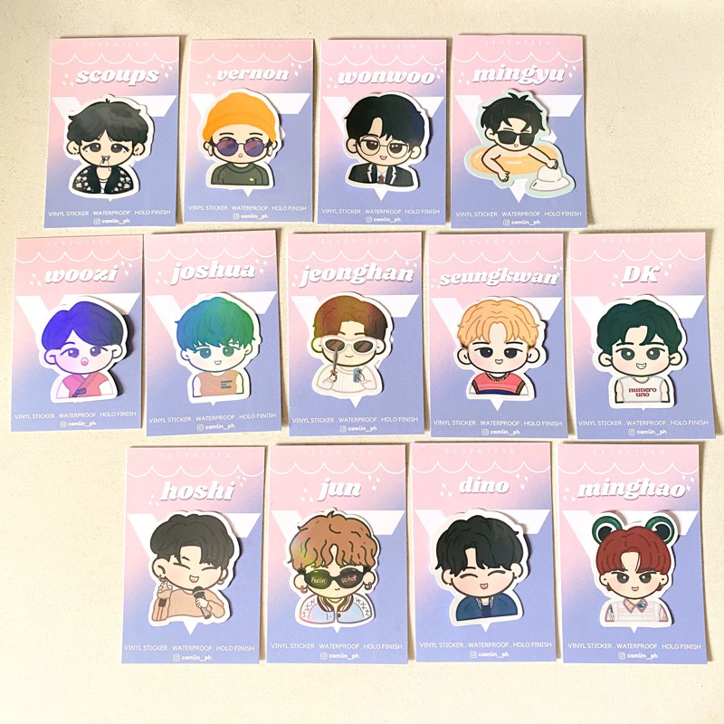 Seventeen Holographic Waterproof Sticker