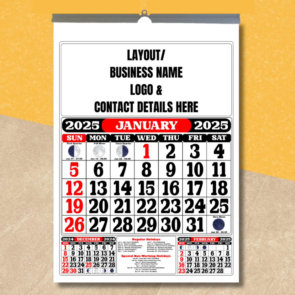 Commercial 2025 Calendar for Business Giveaways Shopee Philippines