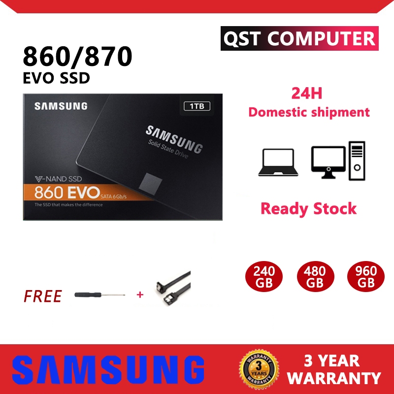 SAMSUNG SSD 860/870 EVO 250GB 500GB 1T Internal Solid State Disk Hard