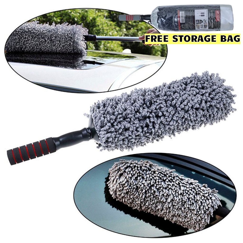 Microfiber Long Handle Dust Washable Car Cleaning Brush Auto Window ...